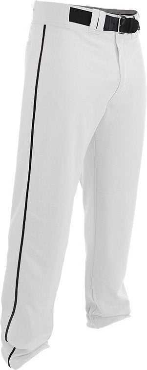Easton Youth Rival 2 Piped Baseball Pants - White Black - HIT a Double