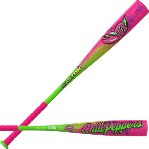 Easton 2027 Cosmic Chili Peppers ( -11) USA Approved Bat EUS7CCP11 - Hot Pink Green - HIT a Double - 1