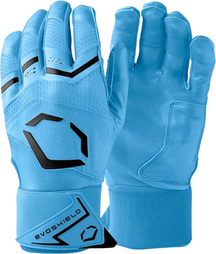 EvoShield Carbyne Youth Batting Glove with Strap - Victory Blue