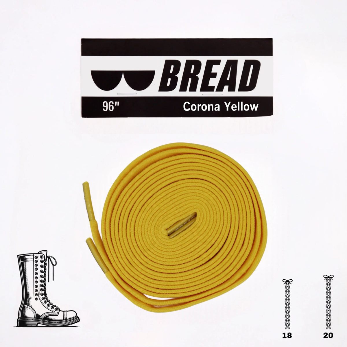 Bread Elastic Shoelace - Corona Yellow