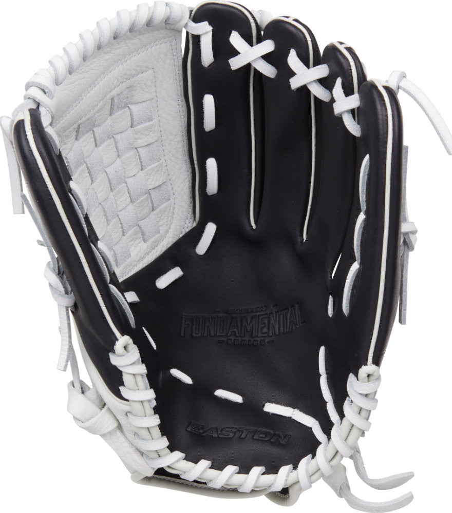 Black/White Easton Fundamental 12.5 in Softball  Glove, Outfield  grouped