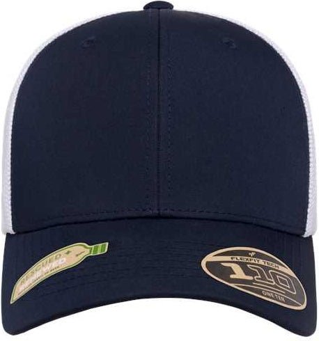 Flexfit 110r 110 Recycled Mesh Cap - Navy White - one Size Fits Most