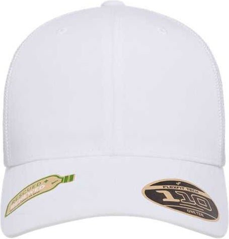 Flexfit 110r 110 Recycled Mesh Cap - White - one Size Fits Most