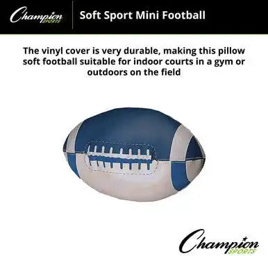 Champion Sports Soft Sport Ball - Mini Football, Size 3