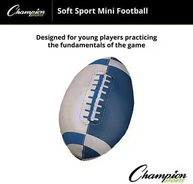 Champion Sports Soft Sport Ball - Mini Football, Size 3