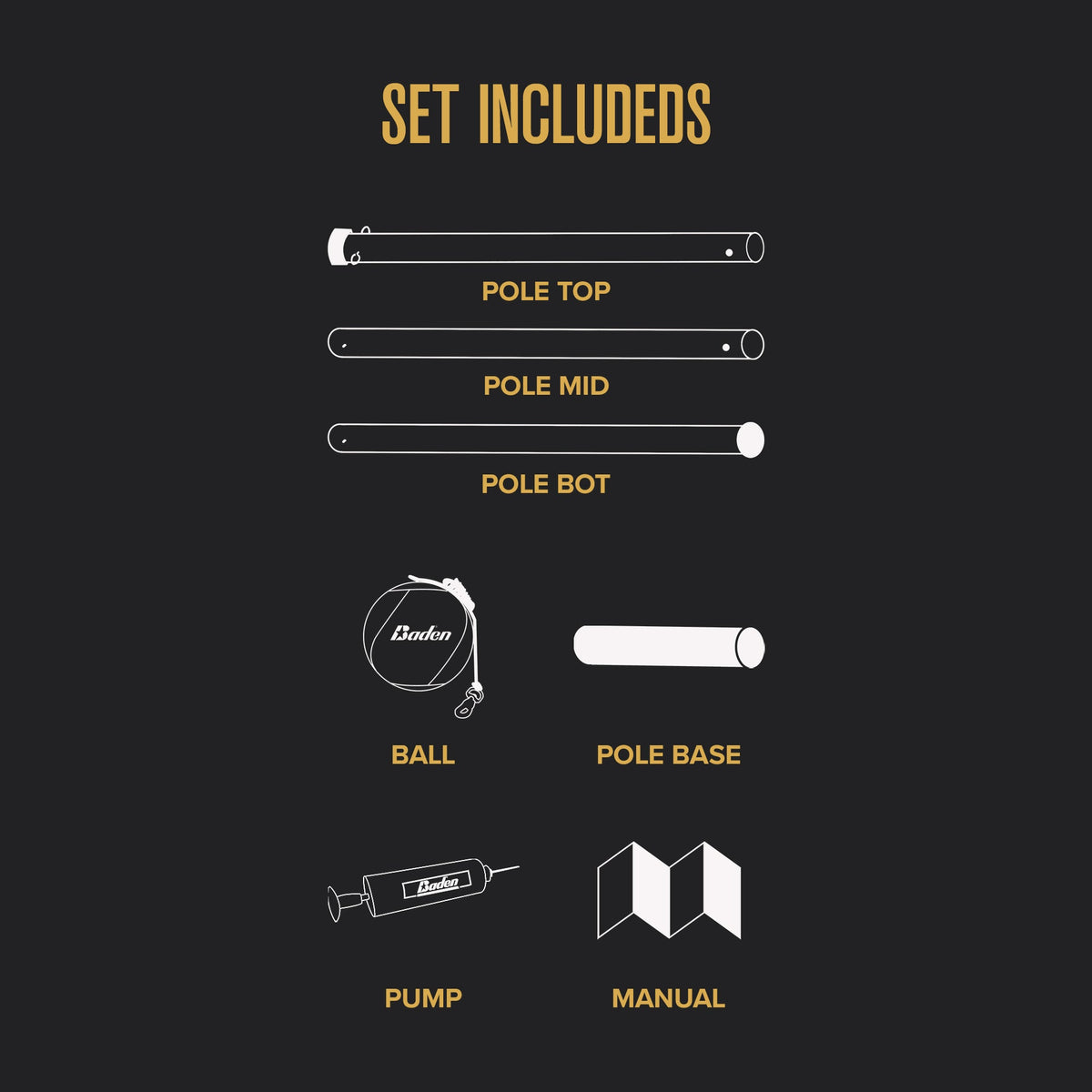 Baden Sports Champions Tetherball Set