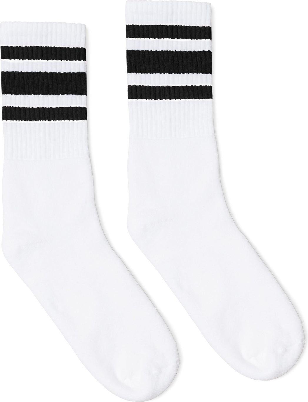 SOCCO Black Striped Socks - White