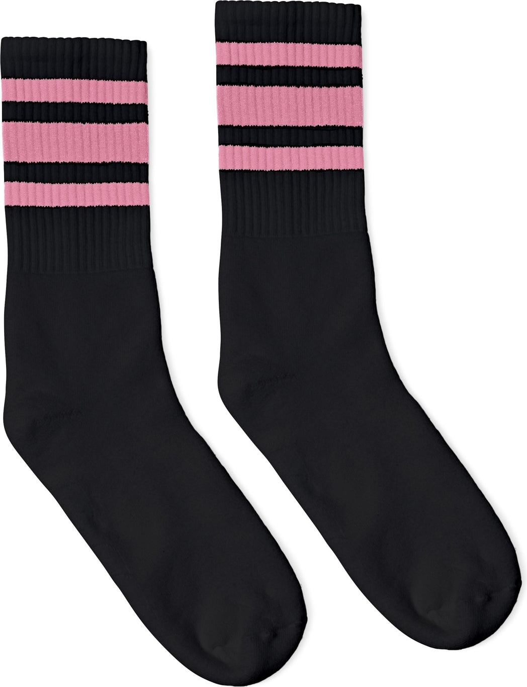 SOCCO Pink Striped Socks - Black