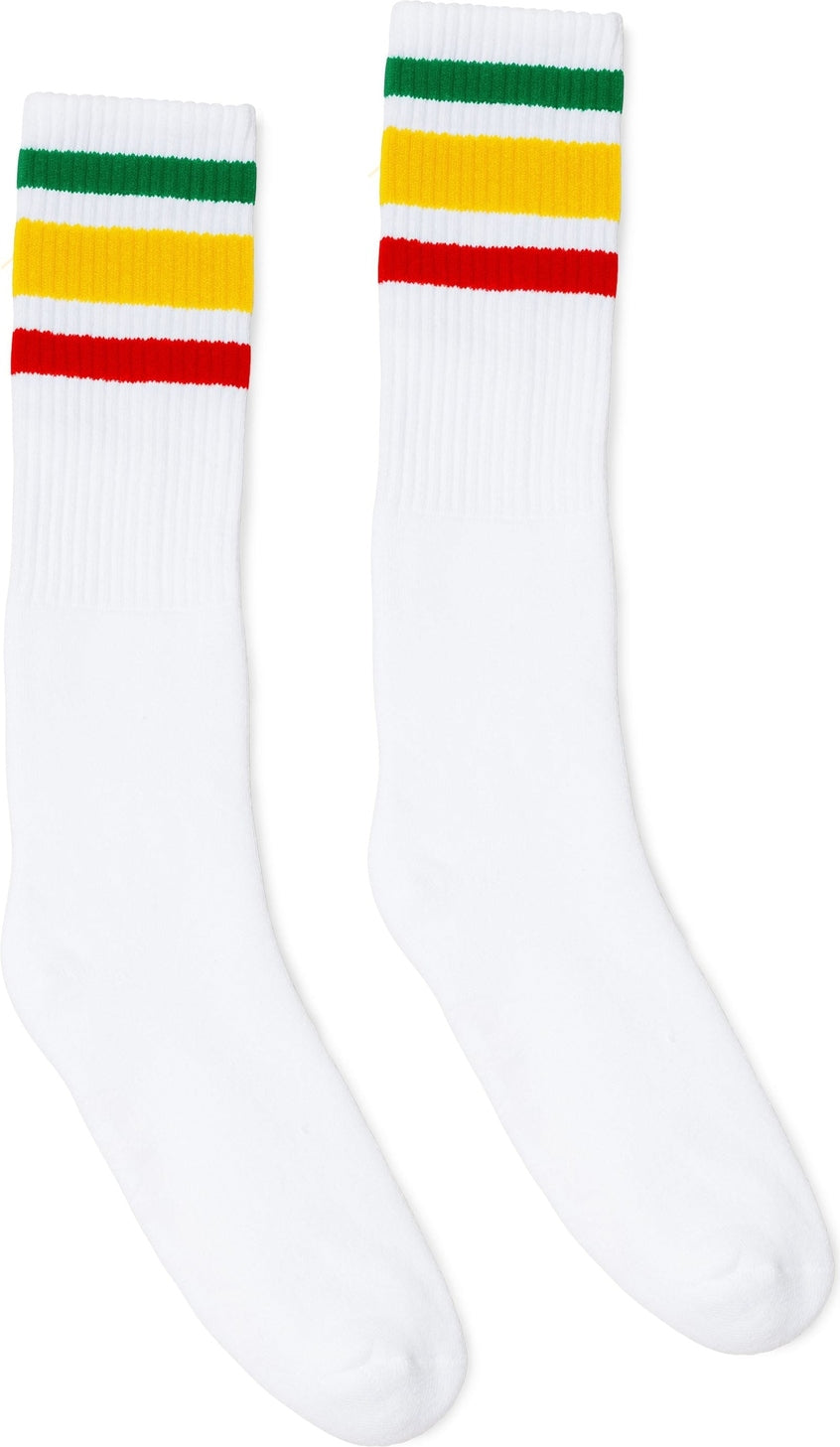 SOCCO Rasta Socks - White