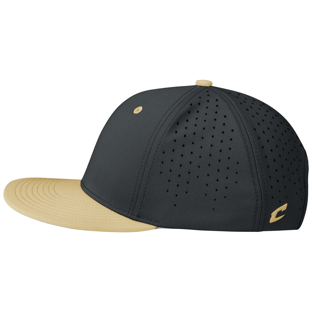 Champro HC10 Ultima Snapback Cap - Black Black Vegas Gold - view 3