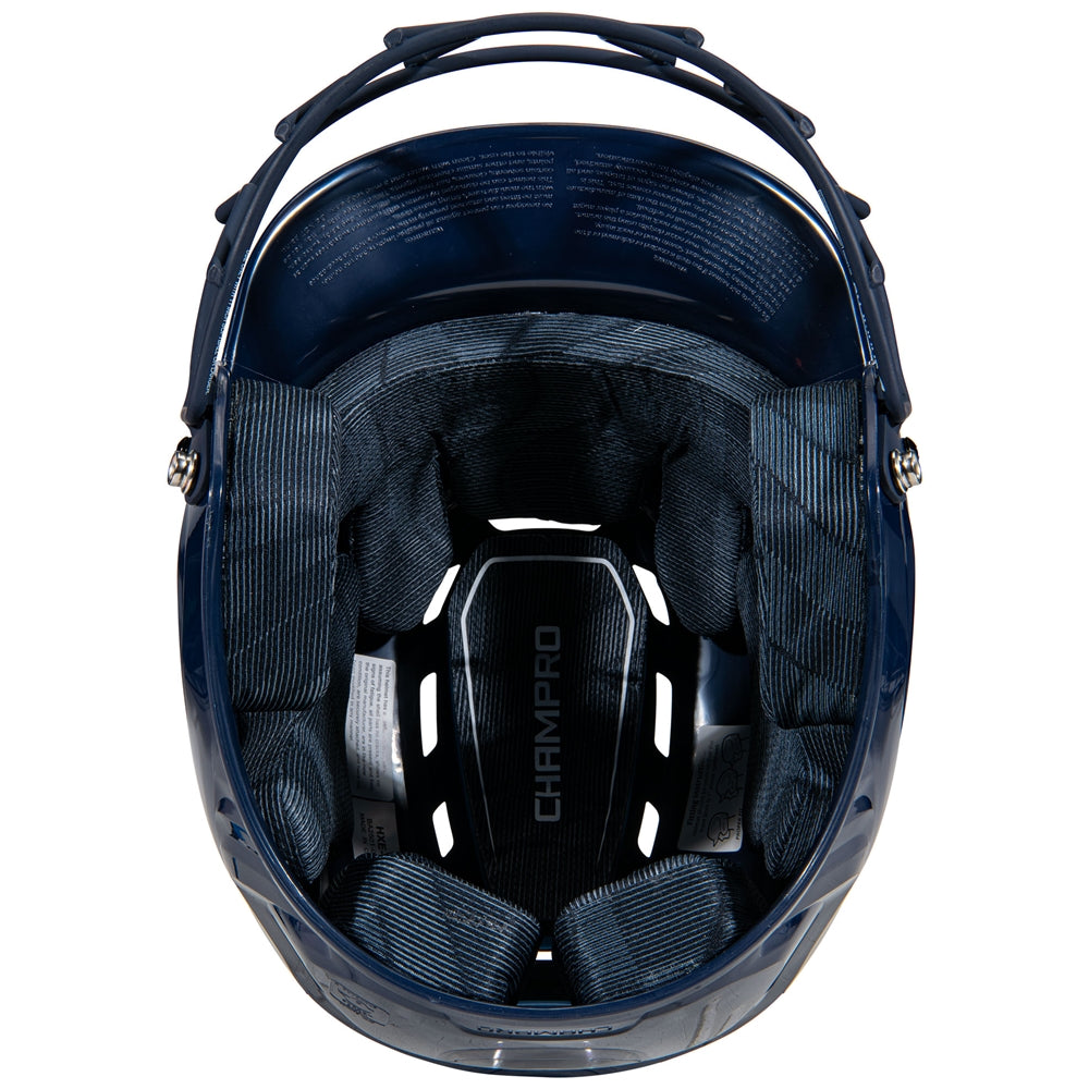 Champro Hxes Hxe Fastpitch Uncoated Batting Helmet - Navy - HIT a Double - 3