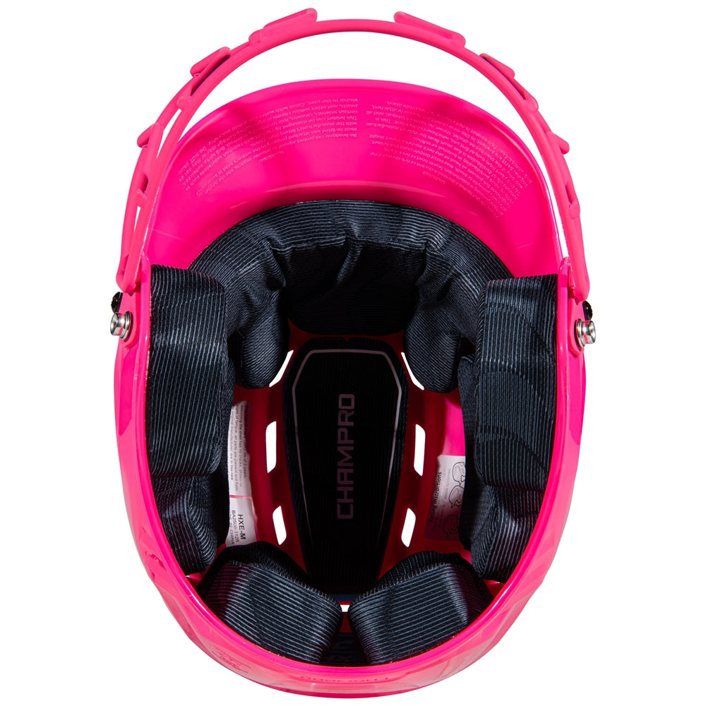 Champro Hxes Hxe Fastpitch Uncoated Batting Helmet - Pink - HIT a Double - 3