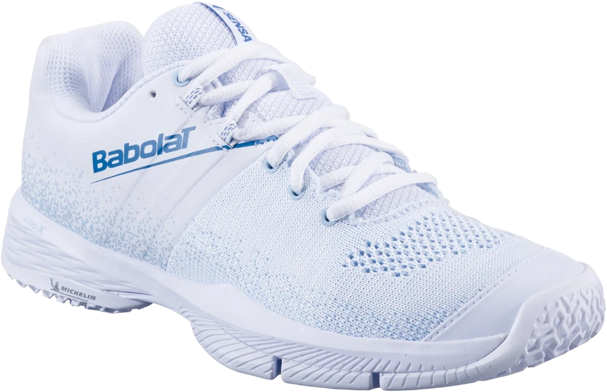 Babolat Sensa White/ Cool Blue Women Padel Shoes