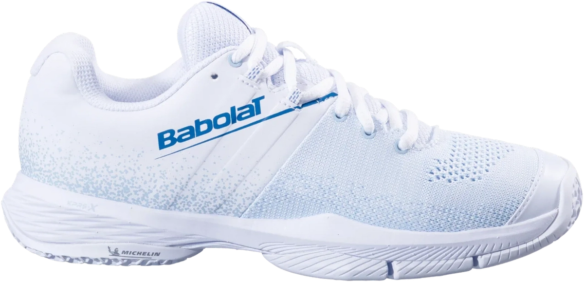 Babolat Sensa White/ Cool Blue Women Padel Shoes