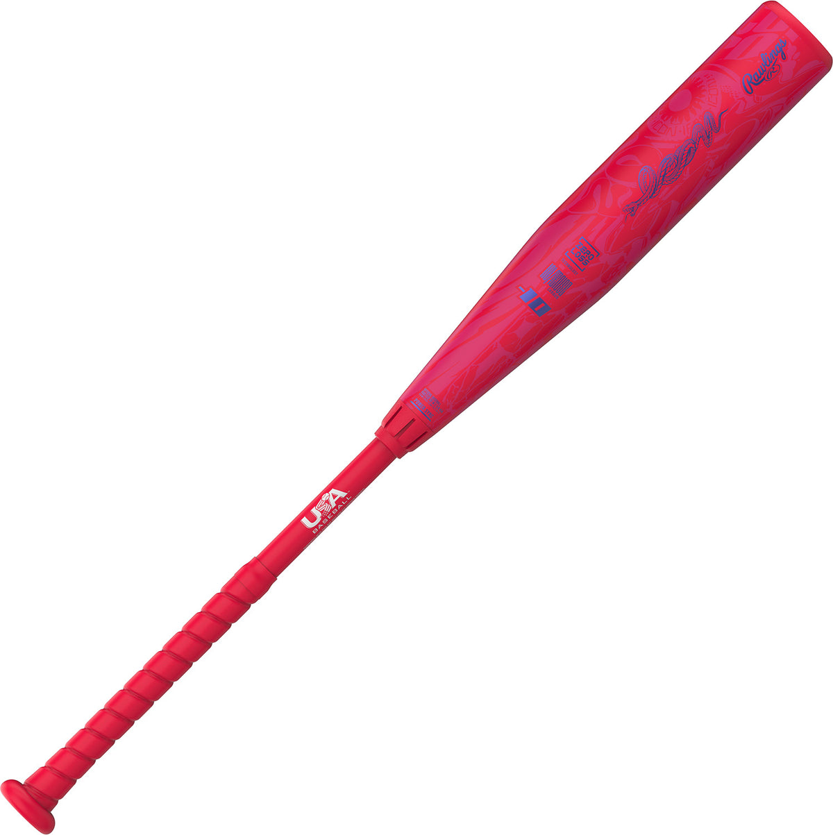 Rawlings 2027 Icon (-12) Usa Approved Bat Rus7i12 - Hot Pink Royal Blue