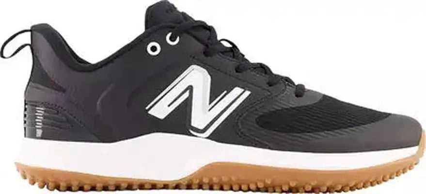 New Balance 3000v6 Fresh Foam Turf Baseball Shoe - Black White - HIT a Double - 1