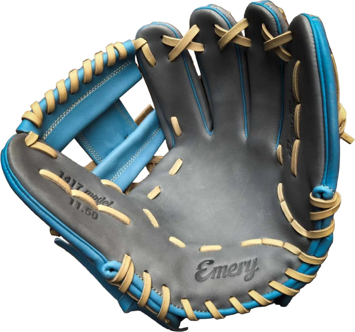 Emery 1417  Summit  11.50" Infield Glove - Gray Carolina Blue - HIT a Double - 5