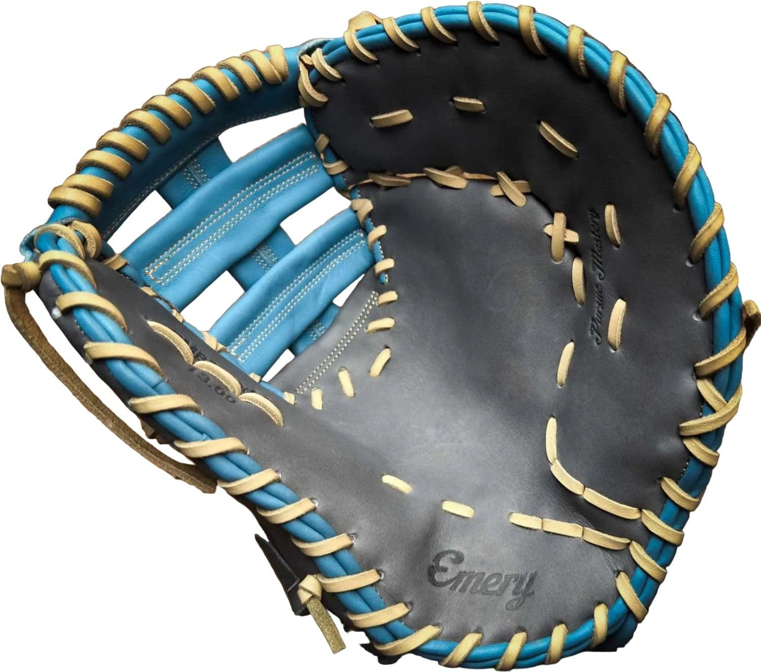 Emery PMB1  Summit 12.75" 1st Base Mitt - Gray Carolina Blue - HIT a Double - 1