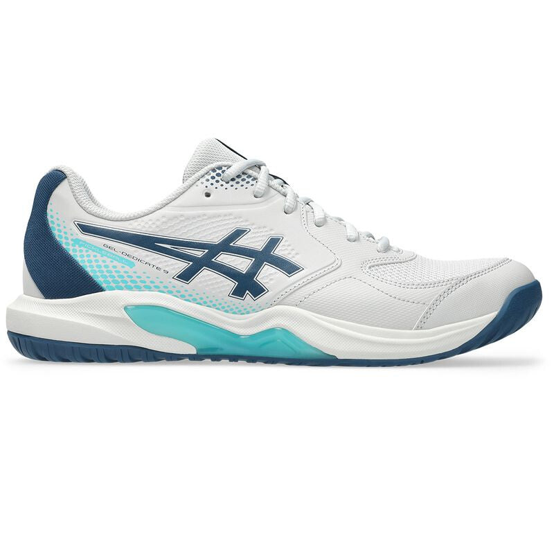 ASICS GEL Dedicate 9 Pickleball (M) (Concrete/Blue) - Image 1