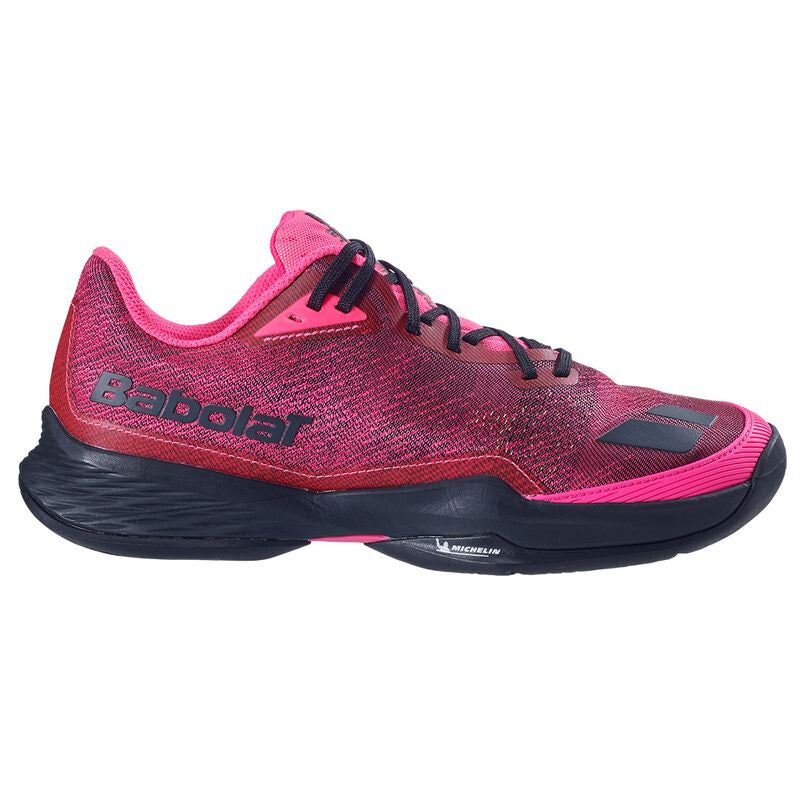 Babolat Jet Mach Mens Pickleball Shoe (Fluo Pink/Black) - Image 1