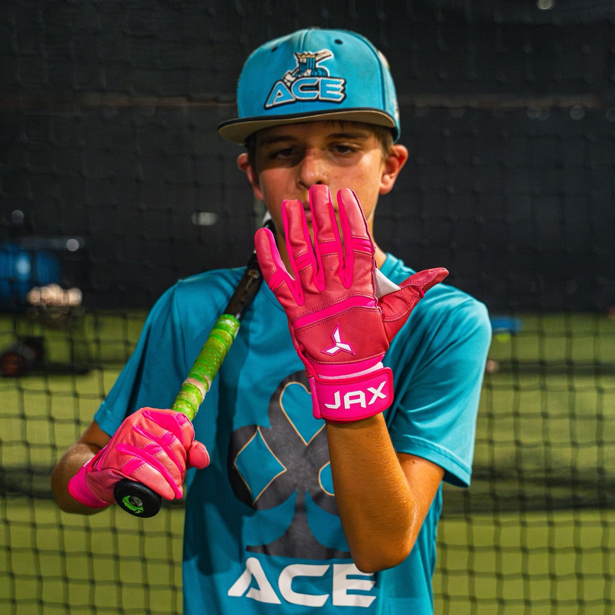 Jax Pro Cuff Batting Gloves - Pink