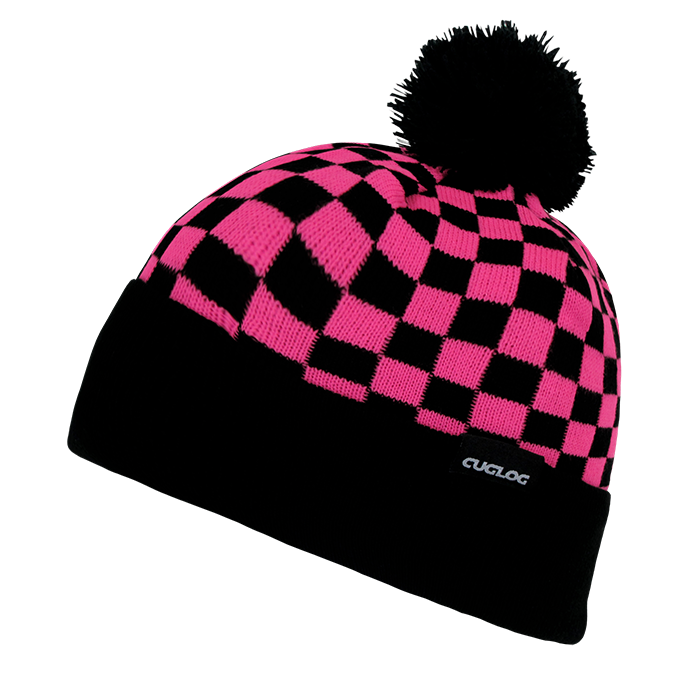 Decky K019 Changbai, Checker Beanie - Hot Pink Black