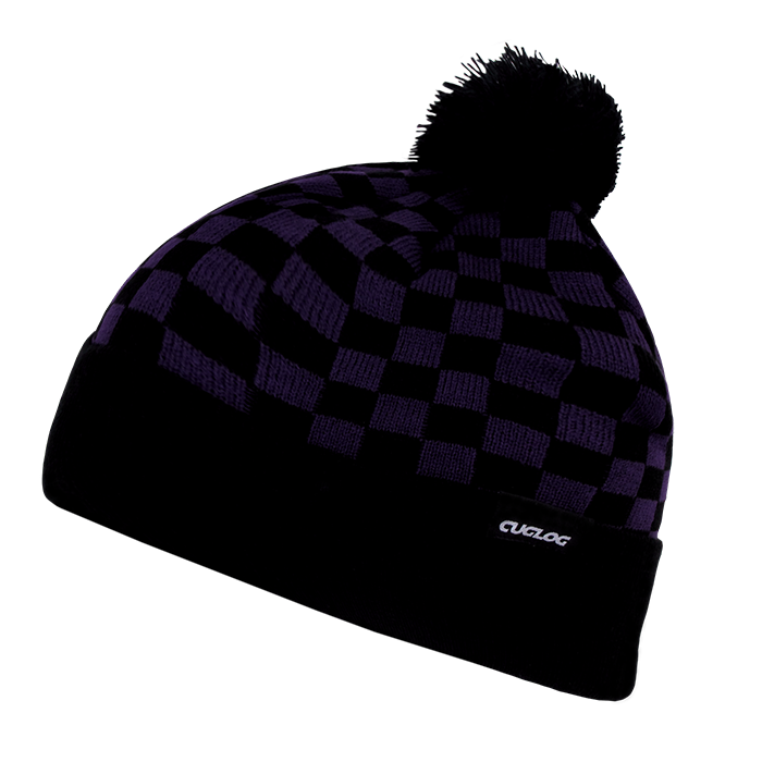 Decky K019 Changbai, Checker Beanie - Purple Black