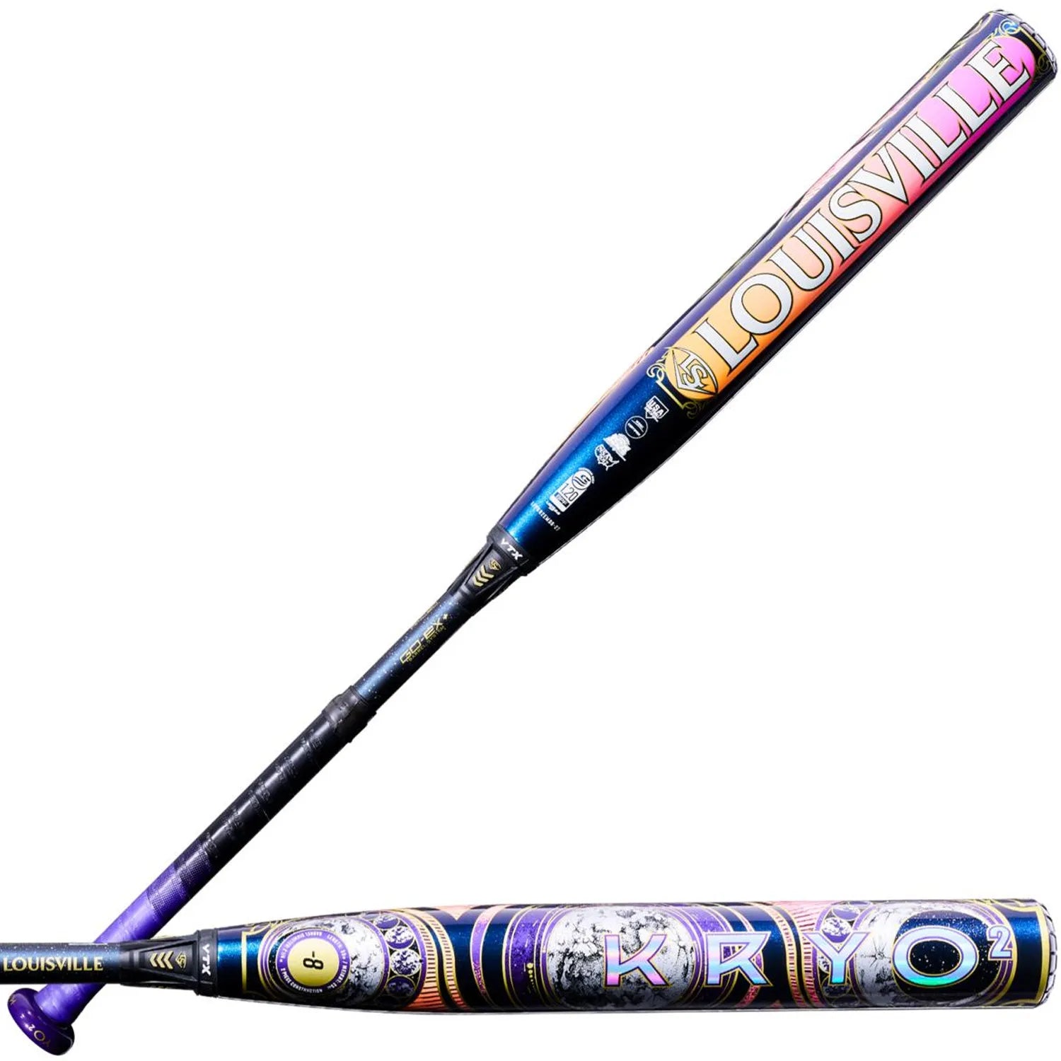 Louisville Slugger 2027 Kryo2 Empress (-8) Fastpitch Bat WL2700601 - Blue Purple