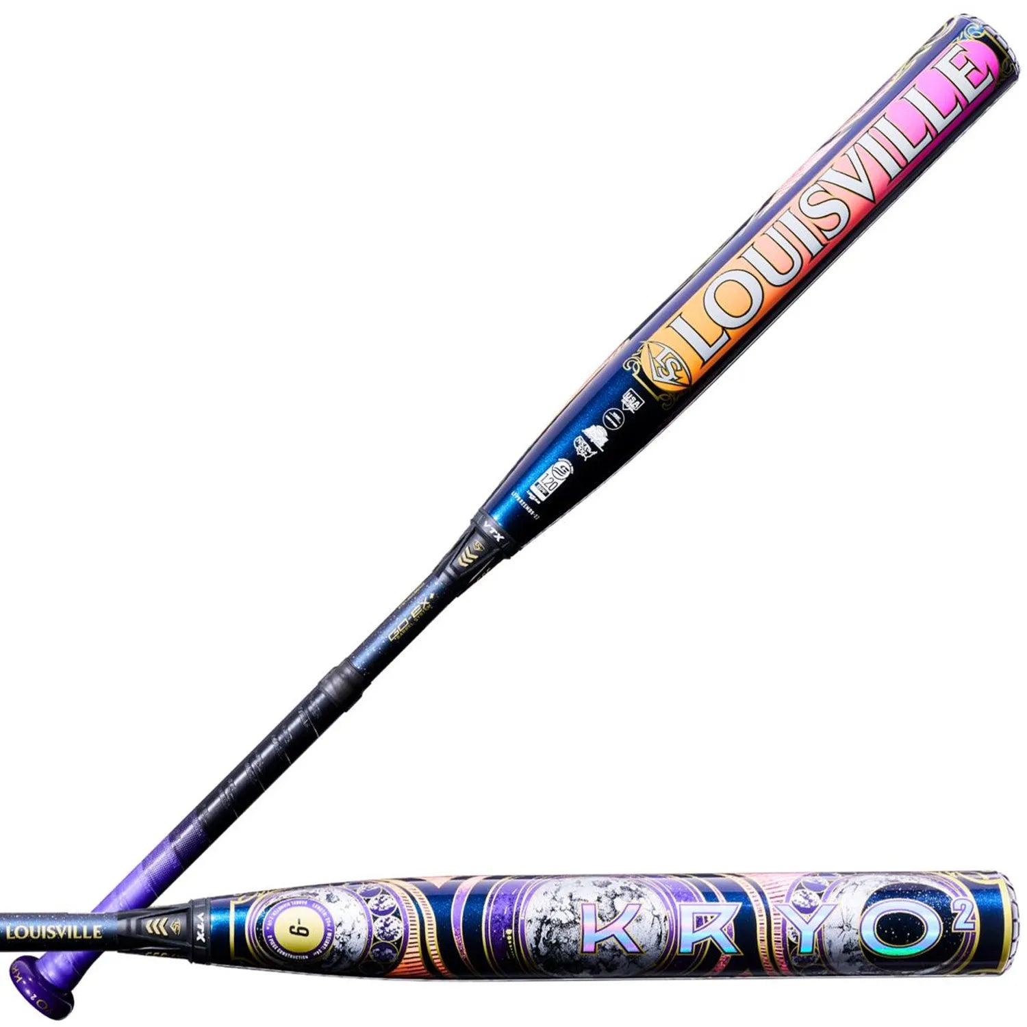 Louisville Slugger 2027 Kryo2 Empress (-9) Fastpitch Bat WL2700501 - Blue Purple