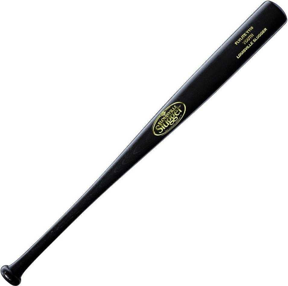 Louisville Slugger 2019 Youth Flylite Y110 Poplar Wood Bat - Black - Baseball Bats - Hit A Double - 1