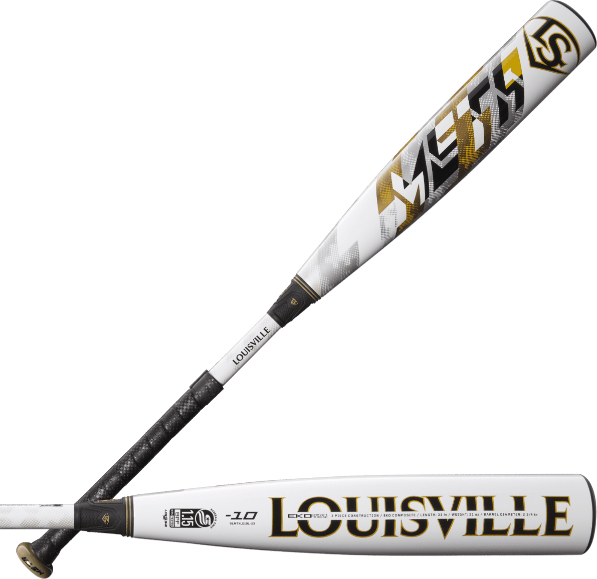 Louisville Slugger 2024 Meta LTD -10 USSSA Bat WBL2821010 - Black White - HIT a Double - 1