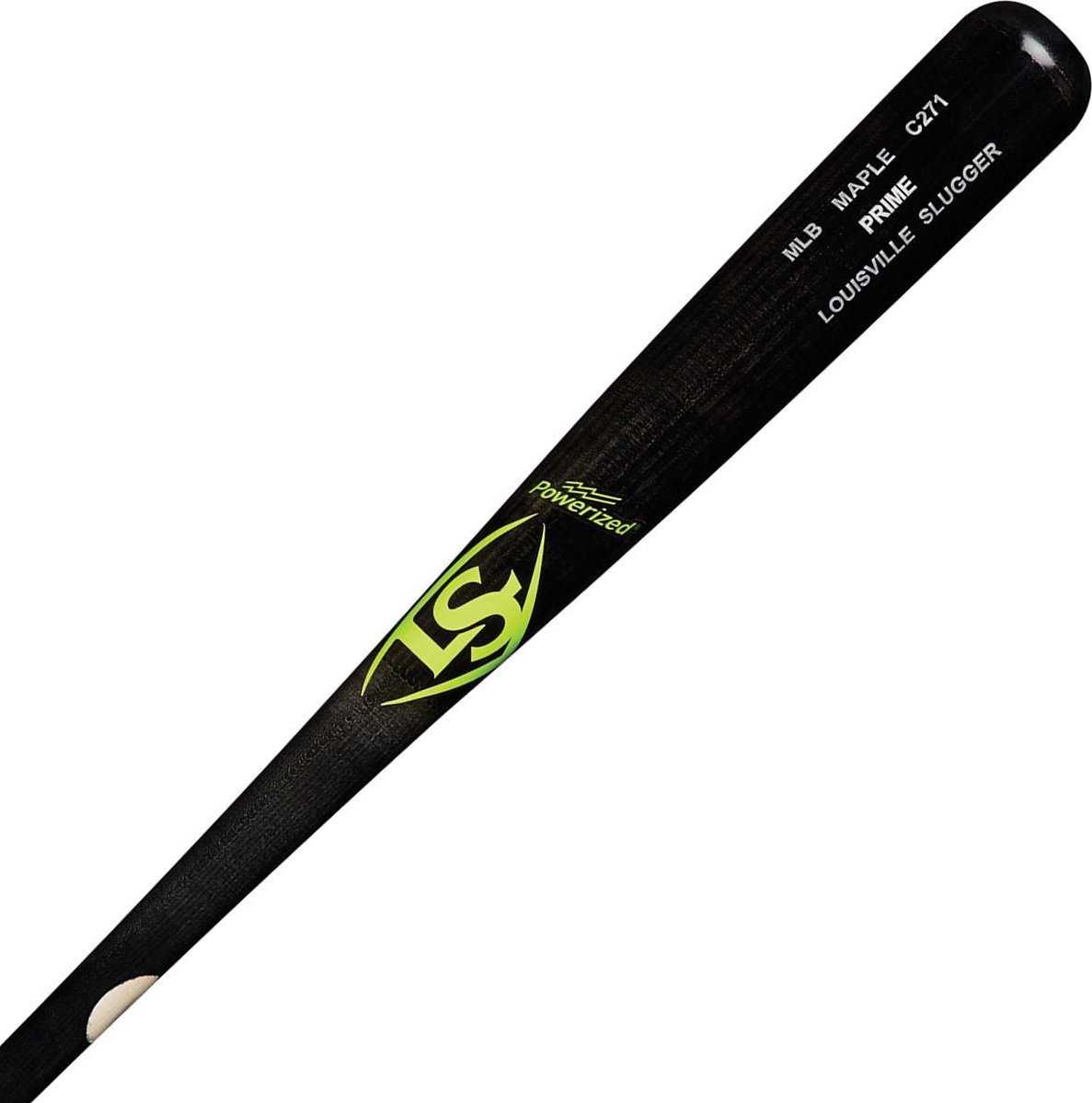 Louisville Slugger MLB Prime Maple C271 Bat - Bk Neon Yellow
