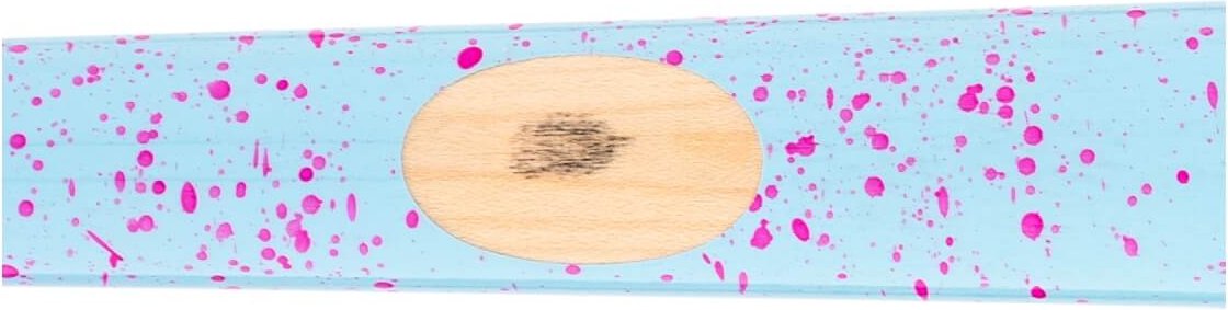Louisville Slugger Pro Prime Maple Elly De La Cruz Baseball Bat WBL4155010 - Light Blue Neon Pink Splatter - HIT a Duble - 4