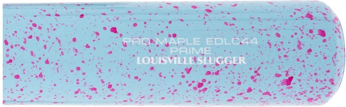 Louisville Slugger Pro Prime Maple Elly De La Cruz Baseball Bat WBL4155010 - Light Blue Neon Pink Splatter - HIT a Duble - 5