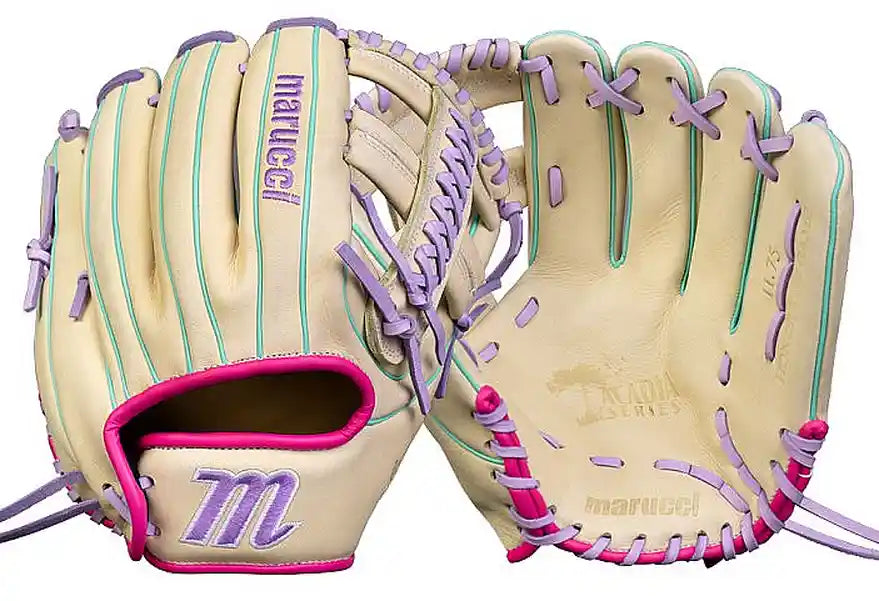 Marucci Acadia Fastpitch 44A5FP 11.75" Infield Glove MFG4ACFP44A5 - Camel Light Purple
