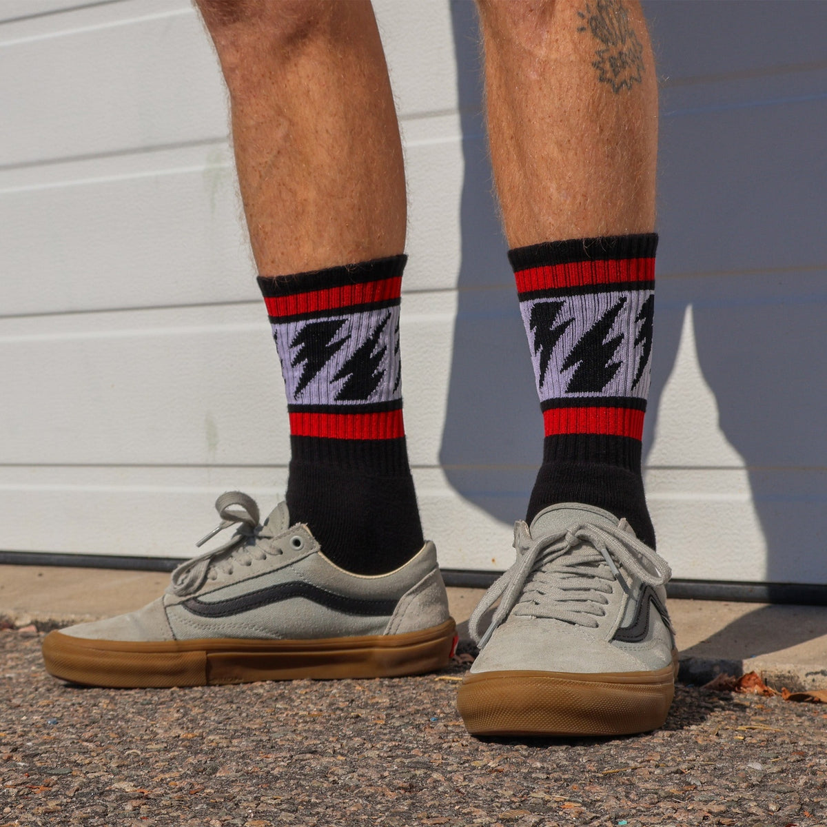 SOCCO x Mike Vallely Lightning Bolt Socks - Black