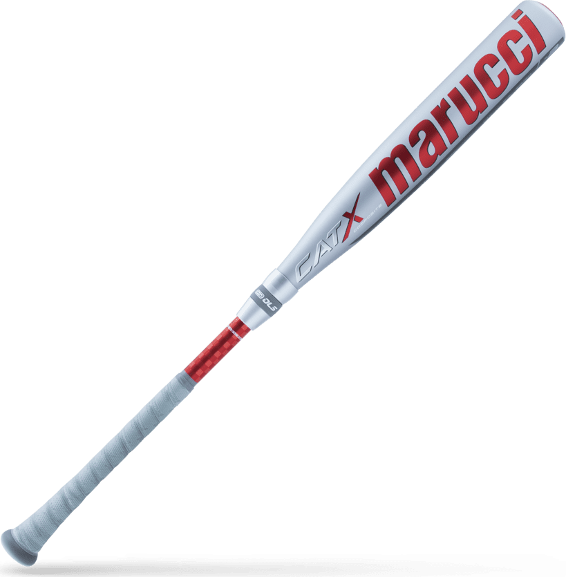 Marucci CatX Composite BBCOR -3 Bat - White Red - HIT a Double - 3