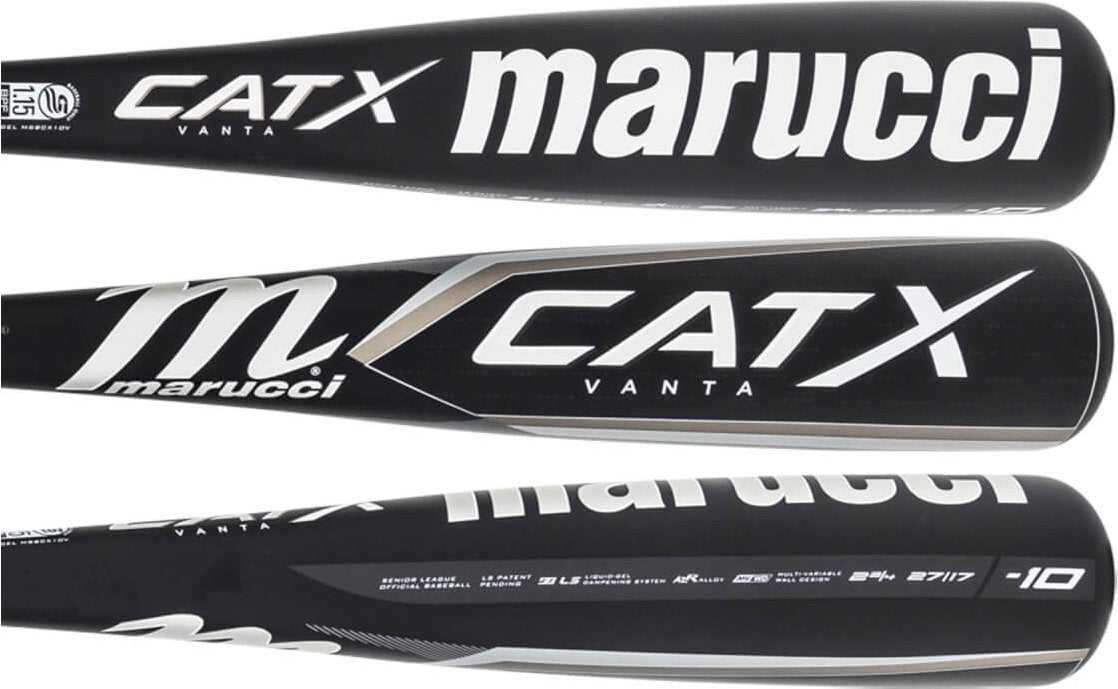Marucci CatX Vanta USSSA -10 Bat MSBCX10V - Black White - HIT a Double - 1