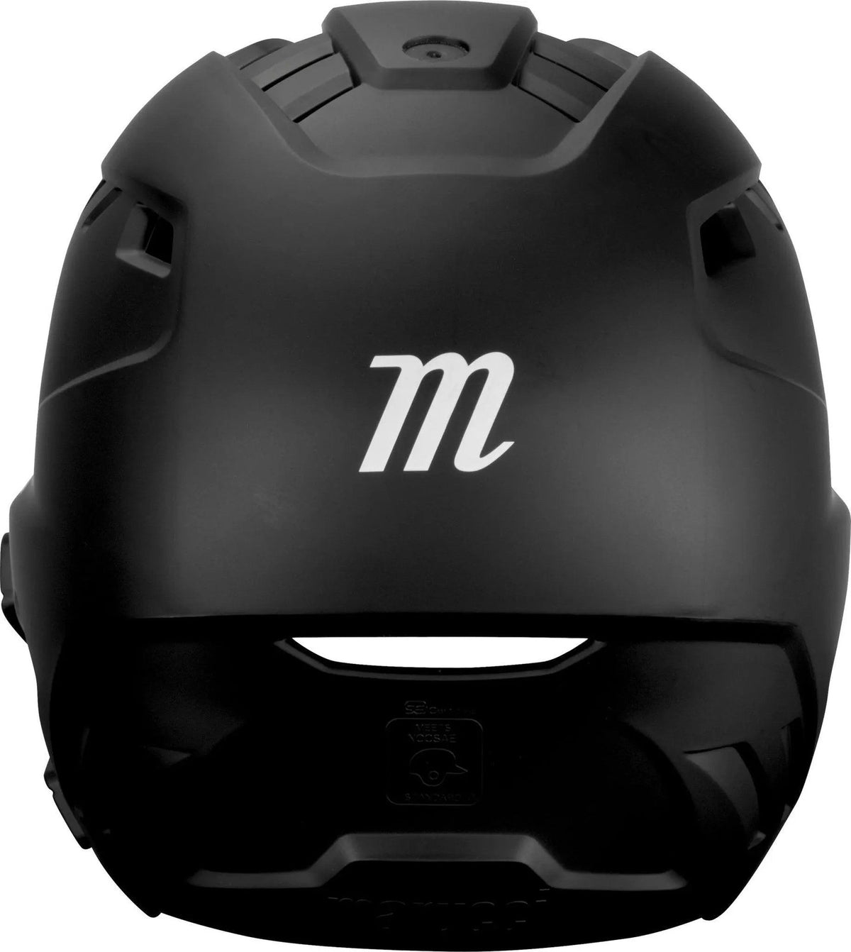 Marucci DuraVent Baseball Batting Helmet with Jaw Guard MBHDVD3 - Black - Hit a Double - 3