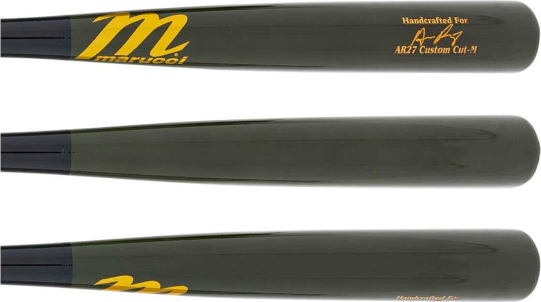 Marucci Pro Exclusive RILEY27 Maple Wood Bat MVE4RILEY27-BK/SG - Black Swamp Green - HIT a Double - 2