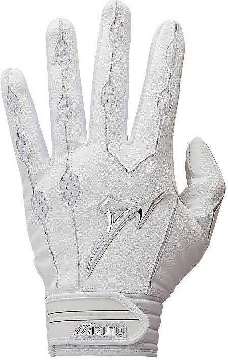 Mizuno Covert Youth Batting Gloves - White