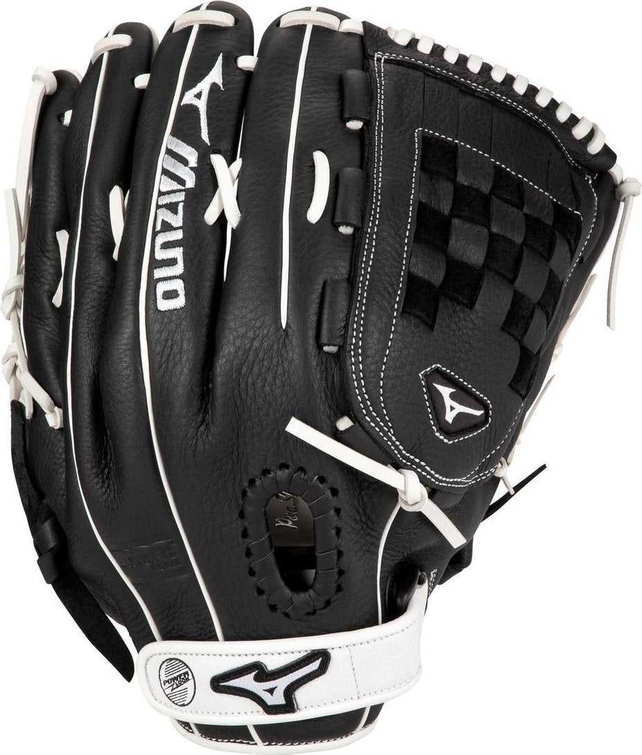 Mizuno Franchise Series Fastpitch Softball Glove 13.00&quot; - Black White - HIT a Double - 1