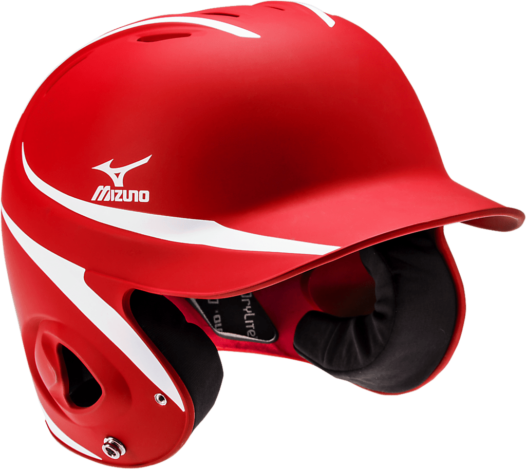 Mizuno MBH601 Prospect Batter's Helmet 2Tone - Red White - Baseball Helmets - Hit A Double