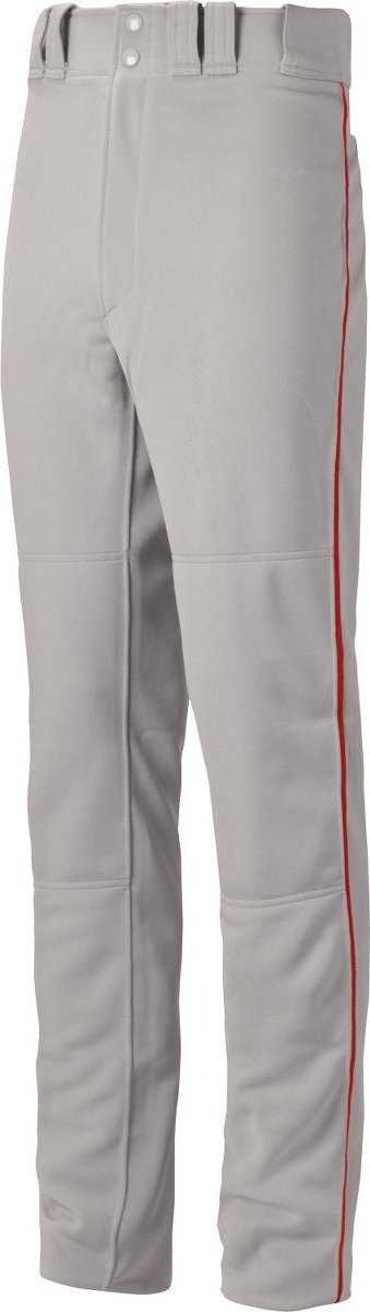 Mizuno Premier Pro Piped Adult Baseball Pants - Gray (Grey) Red