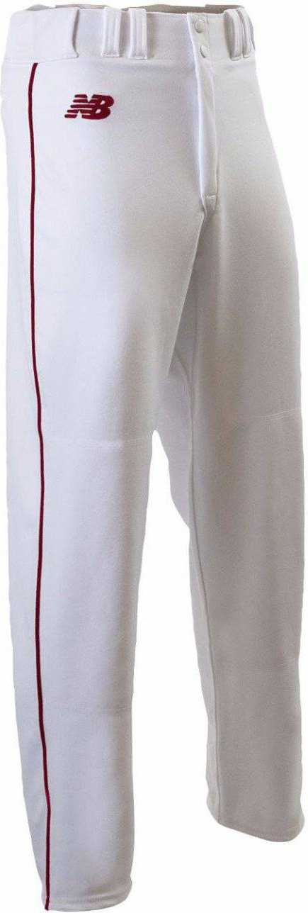 New Balance 2000 Adult Piped Open Cuff Pant - White Red - HIT A Double