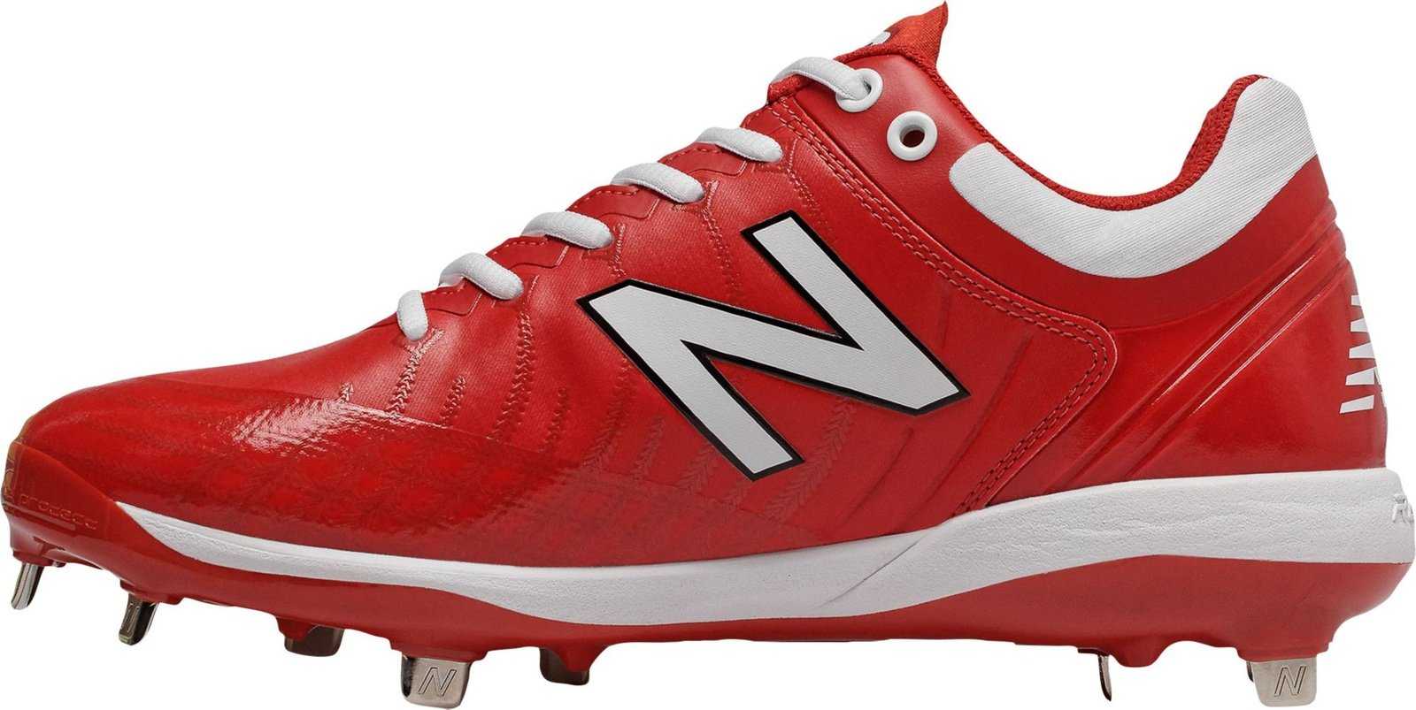 New Balance L4040v5 Low Cut Metal Cleat - Red - HIT a Double