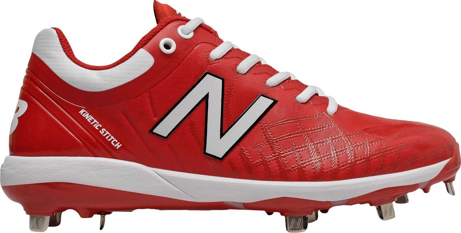 New Balance L4040v5 Low Cut Metal Cleat - Red - HIT a Double