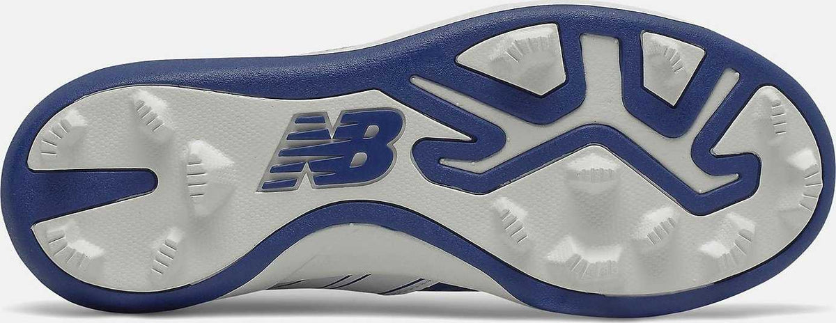 New Balance Youth J4040v6 Low Rubber Molded Cleat - Royal White - HIT a Double - 4