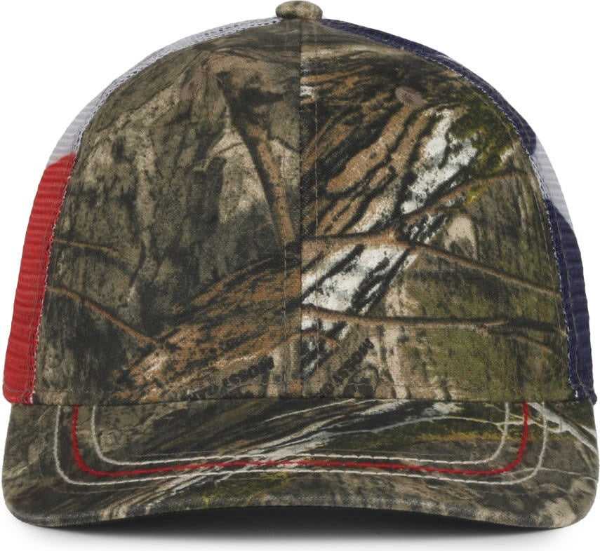 Oc Sports Cwf-400m Adjustable Mesh Back Cap - Mossy Oak Country Dna Texas Flag - Osfm