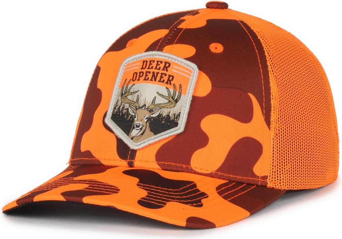 Oc Sports Deer02 Deer Design Cap - Blaze Generic Camo - Multi-colored / 6 7/8’’ - 7 1/2’’